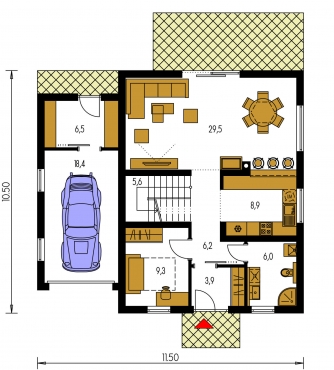 Floor plan of ground floor - MERKUR 3